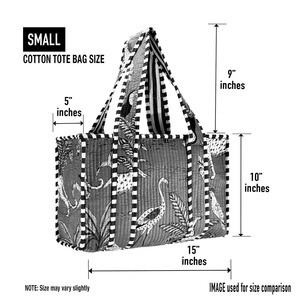 Sac fourre-tout matelassé en coton artisanal CRAFT HACKLE, imprimé floral, style bohème, léger, pour voyage, plage, toutes saisons - Product Image 6