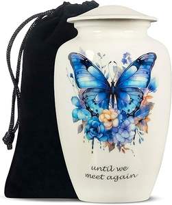 Urne funéraire décorative en forme de papillon pour adultes, urne funéraire pour cendres humaines, grande urne commémorative pour hommes et femmes - Product Image 1