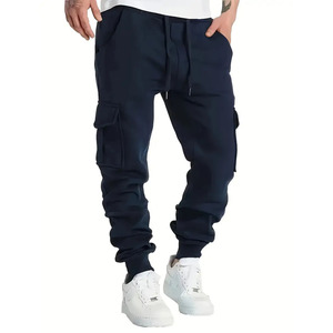 Pantalones Deportivos Personalizados para Hombre, de Algodón y Felpa, con Cordón Ajustable, Transpirables, para Invierno, con Logotipo OEM Impreso - Product Image 3