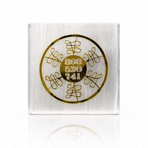 Placa de cristal de selenita natural pulida, piedra preciosa cuadrada grabada con la Flor de la Vida, disco de carga para meditación y decoración del hogar. - Product Image 1