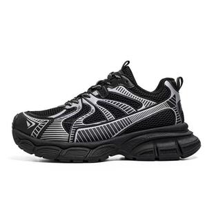 Chaussures de marche en maille respirante pour hommes, chaussures de course légères, athlétiques, antidérapantes, décontractées, baskets de tennis, semelle en caoutchouc - Product Image 6