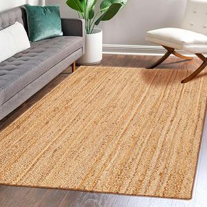 Tapis tressé en jute tissé à la main en gros, taille personnalisée, réversible, antidérapant, pour salon, cuisine, intérieur, extérieur, OEM, ODM - Product Image 1