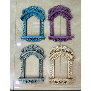 Étagère murale en bois artisanale (Mandir) - Design indien traditionnel élégant et tendance, style vintage et moderne - Product Image 1