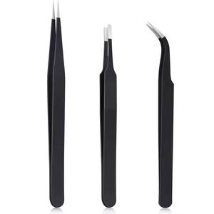 แหนบตัดขนตา Morje Surgical Precision สแตนเลสสตีล ปลายเรียบ ด้ามจับสีดำ ขนาด 10 มม. จับถนัดมือ - Product Image 1
