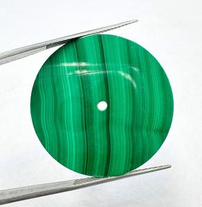 Malachite verte naturelle plate, 28.5mm, épaisseur 0.7mm, pierre précieuse d'excellente qualité, fabrication de bijoux, accessoires pour cadran de montre, moment nh35 - Product Image 5