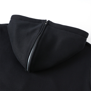 Sudadera con Capucha Negra de Invierno para Hombre, Estilo Fraternidad, Corte Regular, Diseño a Cuadros, Algodón, Venta al Por Mayor para Universidades y Colegios - Product Image 4