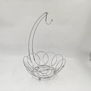 Factory Direct Supply Modern Metal <b>Wire</b> Fruit Basket Hanging Hook Bowl Storage For Kitchen Food Holder - Product Image 6
