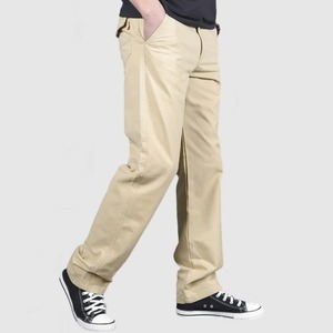 Pantalones de Vestir Casuales para Hombre Bearfit, Color Beige, Formales, Ecológicos, Transpirables, Elásticos, de Tela de Poliéster/Algodón, Corte Recto - Product Image 6