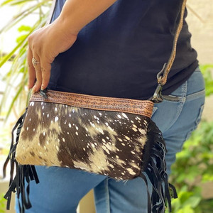 Bolso de mano con flecos de piel sintética para mujer, bolso de cuero con flecos, bandolera de cuero con herramientas coloridas, bolsos cruzados de tamaño Ideal - Product Image 2