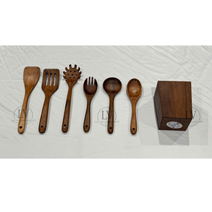 Ensemble d'ustensiles de cuisine en bois de qualité supérieure, outils de cuisson 100% bois naturel résistants à la chaleur, essentiels de cuisine durables en provenance du Vietnam - Product Image 6