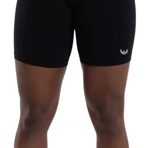 Shorts de compression noirs sans coutures pour femmes, taille mi-haute, extensibles, anti-transparence, pour la gym, l'entraînement, la course, le yoga et le fitness - Product Image 6