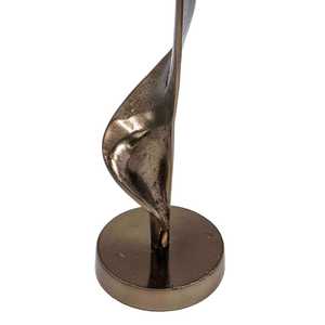 Support de bougie abstrait en aluminium personnalisé, design tourbillon bronze, décor artistique écologique et durable pour la maison, Noël, anniversaire - Product Image 3