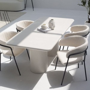 Vandana Aureo Vertex Micro-Concrete <b>Dining</b> <b>Table</b> with Modern Minimalist Design - Product Image 1