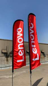 Bandera de plumas satinada personalizada, bandera publicitaria para exteriores con soporte de acero ligero, bandera de plumas promocional, impresión a doble cara - Product Image 5