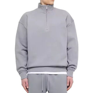 Sweat-shirt à col zippé pour homme avec tissu respirant et design athlétique pour la course à pied, la salle de sport et la mode décontractée - Product Image 4
