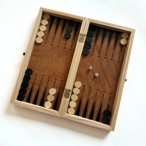 Juego de Backgammon de Madera Premium Personalizado, Juego de Mesa de Madera Clásico Plegable para Viajes, Juegos de Mesa con Logotipo Personalizado - Product Image 1