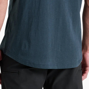 Camiseta Clásica de Verano para Hombre, Cuello Redondo, Manga Corta, Dobladillo Curvo, 100% Algodón, Transpirable, Logotipo Frontal Grande, para Entrenamiento en el Gimnasio - Product Image 4