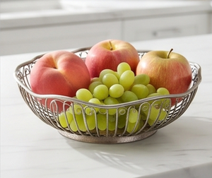 Elegante Cesta de Almacenamiento de Alambre Metálico para Frutas con Diseño Decorativo de Espiral, Diseño de Lujo, Perfecta para una Mesa con Estilo - Product Image 5