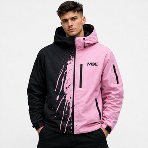 Veste thermochromique à changement de couleur personnalisé, streetwear réactif à la chaleur, coupe-vent zippé imperméable pour hommes, fournisseur OEM - Product Image 4