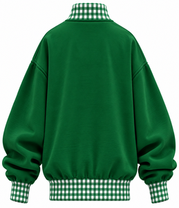 Sweat-shirt décontracté en molleton de coton pour femme, col montant oversize, avec logo brodé personnalisé, idéal pour l'hiver et le streetwear – Vente en gros - Product Image 2