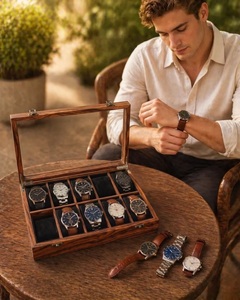 Caja de Madera para Relojes, Modelo wd 11 12, Organizador de Relojes con Espacio para 12 Relojes, Caja de Almacenamiento de Relojes para Hombre, Caja de Regalo para Colección de Relojes de Lujo - Product Image 2