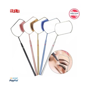 Professional Stainless Steel Eyelash <b>Inspection</b> <b>Mirror</b> With Long Handle Custom Logo Lash <b>Mirrors</b> - Product Image 1