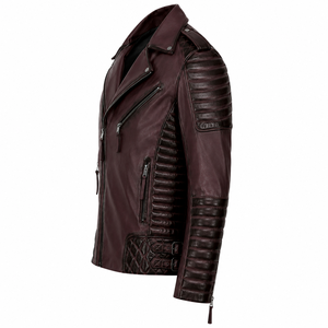 Chaqueta de Lona y Cuero Genuino para Hombre, con Cierre, Color Sólido, Estilo Invernal, Duradera, Ecológica y Transpirable, Venta al Por Mayor - Product Image 3