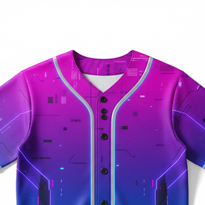 Custom Logo Full Button Up Baseball Jersey Sublimation Printing Dry Fit Durable <b>Mens</b> Apparel Match Team Uniforms - Product Image 4