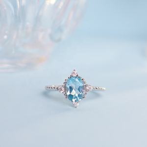Anillo de compromiso ovalado Vintage para mujer, de Plata de Ley 925, Gema Natural, Topacio Azul, joyería <span class=keywords><strong>2022</strong></span> <span class=keywords><strong>Destiny</strong></span> - Product Image 6