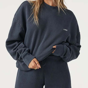 Sudadera Ecológica de Algodón Transpirable con Cuello Redondo, Personalizable con Logotipo y Estampado Frontal, para Mujer, Invierno 2026 - Product Image 4