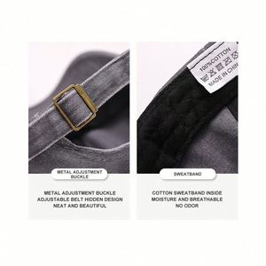 Casquette de baseball en daim vieilli uni pour homme, style football, avec logo personnalisé, pour hommes - Product Image 3