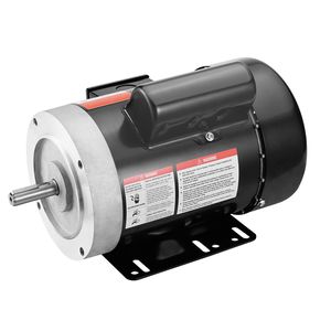 มอเตอร์ไฟฟ้าเฟสเดียว 0.75 แรงม้า 1725 รอบต่อนาที 115V/230V AC โครง 56C 50Hz แกนเพลาแบบมีร่องขนาด 5/8 นิ้ว 1725 รอบต่อนาที มอเตอร์เครื่องอัดอากาศ หมุนตามเข็มนาฬิกา/หมุนทวนเข็มนาฬิกา - Product Image 1