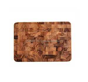 Planche à découper rectangulaire en bois, dalle de découpe à grain épais, poste de travail de cuisine durable pour la préparation des aliments, les besoins de cuisine quotidiens - Product Image 5