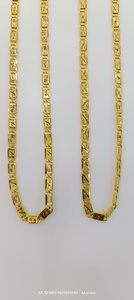 Cadena de Oro Sólido de 22K para Hombre y Mujer, Collar de Eslabones de Lujo Hecho a Mano, Joyería de Oro Amarillo Real, Cadena de Oro de 22 Quilates - Product Image 3