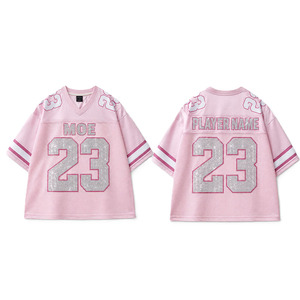 Jersey de Fútbol Americano Unisex de Lujo con Pedrería, Personalizado, Talla Grande, Uniforme de Equipo con Malla Adornada, Proveedor OEM al por Mayor - Product Image 2