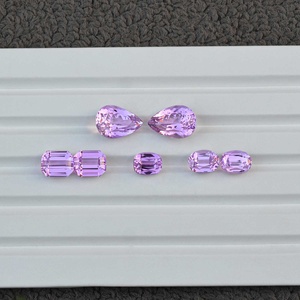 AAAA+ Natural Kunzite Mix Shape Gemstones <b>Sets</b> Direct Factory Supply Faceted Kunzite Carats Size Cutting Irregular Suppliers - Product Image 1