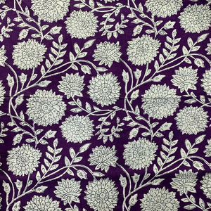 Tissu indien tissé artisanal en pur coton peigné léger, imprimé au bloc, style Boho Chic, pour robes, rideaux et sacs - Product Image 4