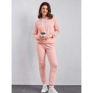 Survêtements pour femmes de couleur personnalisée, best-sellers avec panneau avant vierge, à capuche, pour la course, modèle uni - Product Image 3