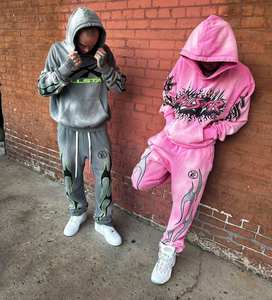Fabricant de sweats à capuche streetwear à impression en relief pour hommes, personnalisés, décontractés, épais, coupe oversize, grandes tailles, coupe carrée - Product Image 6