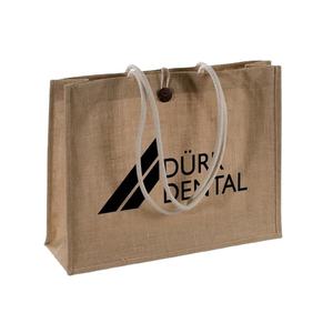 Venta al por mayor de bolsas de yute de colores mezclados ecológicos personalizados bolsas de compras logotipo impreso personalizado Bolsa De yute de arpillera al por mayor personalizado impreso - Product Image 1