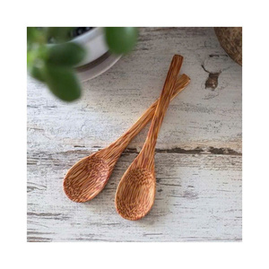 Cucharas de madera de coco natural reutilizables, cuchara de coco para açaí, postres, ensaladas, juego de utensilios de cocina de madera ecológicos - Product Image 6