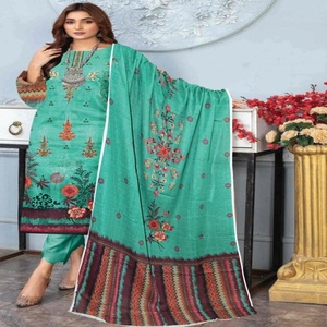 ชุดปากีสถานเย็บติดกันสำหรับเด็กผู้หญิงชุดสูทแบบเย็บปักสำหรับใส่ได้ทั้งชุด - Product Image 6