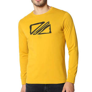 T-shirt à manches longues pour homme, sportif, brodé, tricoté, imprimé, respirant, à séchage rapide, pour la course en plein air - Product Image 1