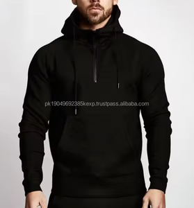 Vêtements de sport d'extérieur en gros, créez votre propre survêtement à capuche pour homme avec impression zippée 14 - Product Image 4