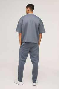 Camiseta Extra Grande Gris Acero para Hombre, 100% Algodón, Cuello Redondo, Estilo Casual Urbano, Corte Regular, Marca Privada Personalizada - Product Image 6