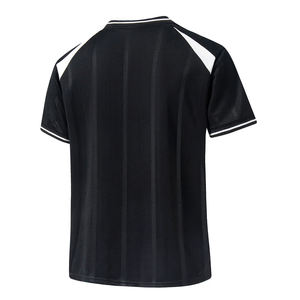 Custom Quick-drying Jersey <b>T</b>-<b>shirt</b> Men's Soccer Style V-neck <b>T</b>-<b>Shirt</b> Contrast Color Collar Raglan Stripes Trendy Jersey Tees - Product Image 2