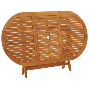 Tavolo da giardino pieghevole in legno di eucalipto massiccio 63 "x 33.5" x 29.5 "tavoli da esterno - Product Image 4