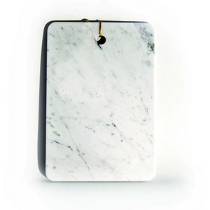 Tabla de Cortar Cuadrada de Mármol Blanco de Lujo y Premium con Asa, Resistente, Apta para Lavavajillas, Sostenible, 1.5 cm de Grosor - Product Image 1