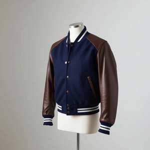 Veste de baseball en laine personnalisée pour hommes, tissu de qualité supérieure, style baseball classique, coupe ample - Product Image 2