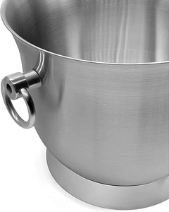 Cubo de hielo redondo de acero inoxidable con tapa y asas, resistente al óxido, diseño elegante para enfriar bebidas en fiestas - Product Image 2